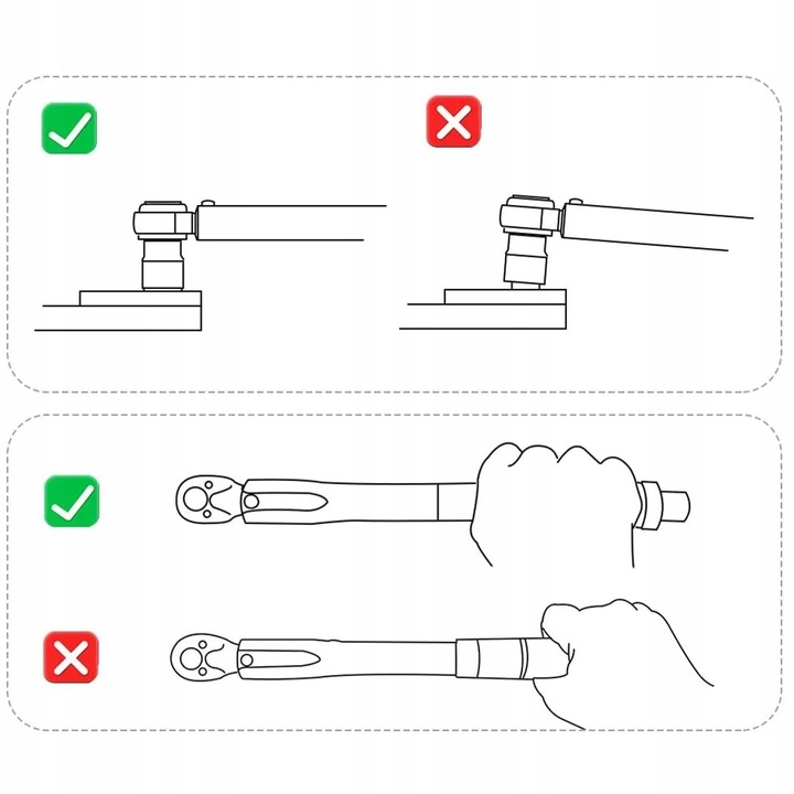Klucz Dynamometryczny z Blokadą Blokada 5-25 Nm 1/4" Dwukierunkowy z Etui