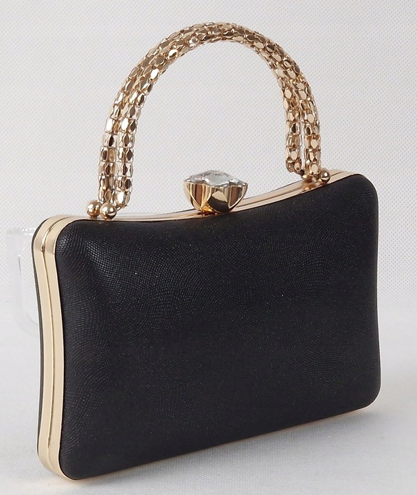 Torebka kopertówka puzderko wieczorowa elegancka wizytowa czarna