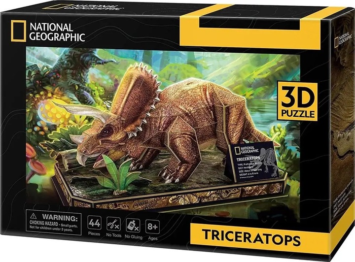 Puzzle 3D National Geographic Triceratops - Cubic Fun