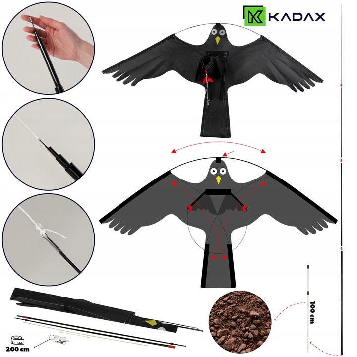ODSTRASZACZ PTAKÓW GOŁĘBI LATAWIEC JASTRZĄB MASZT