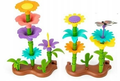 KLOCKI KONSTRUKCYJNE KWIATY 272 ELEMENTY KREATYWNY ZESTAW W PUDEŁKU PREZENT