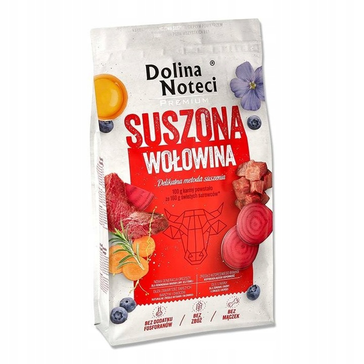 DOLINA NOTECI SUSZONA KARMA DLA PSA WOŁOWINA 9KG