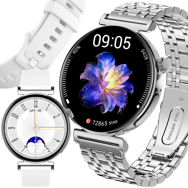 SMARTWATCH ZEGAREK DAMSKI EKG GLUKOZA CIŚNIENIE ROZMOWY SMART WATCH MENU PL