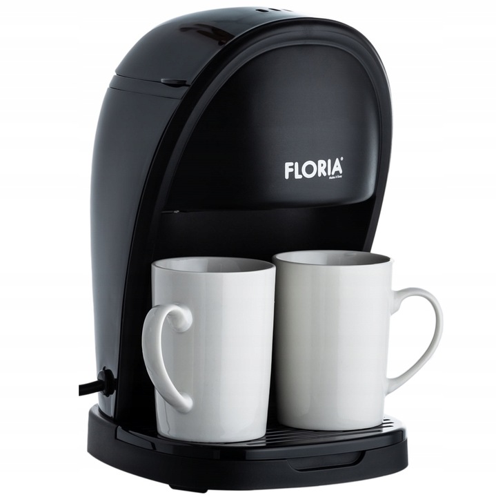 EKSPRES PRZELEWOWY DO KAWY CZARNY TURYSTYCZNY 450W KUBKI 2X125ML