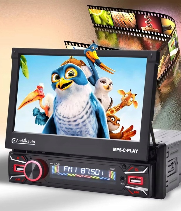 RADIO SAMOCHODOWE BT 1 DIN 7" DOTYKOWE ANDROID 13 WIFI APPLE CARPLAY KAMERA