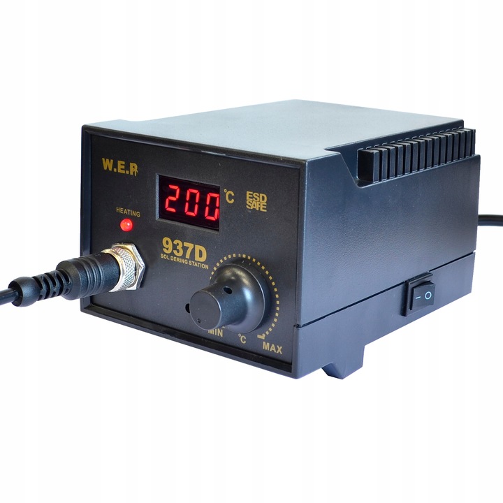 Stacja lutownicza grotowa kolbowa WEP 937D 60W chwytak smd od HOTAIR