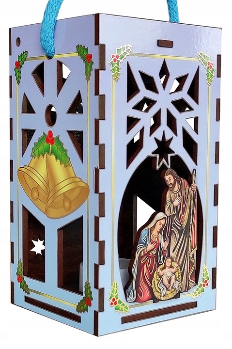 LAMPION ADWENTOWY NA RORATY ŚWIECĄCY LED NA BATERIE DLA DZIECI