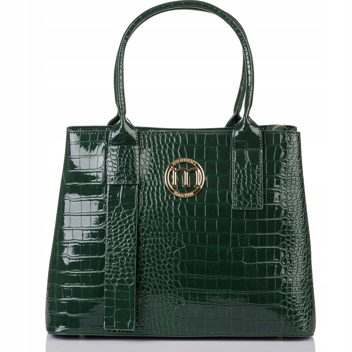 Klasyczna Zielona torba damska MIEJSKA SHOPPER Pojemna MONNARI Aktówka