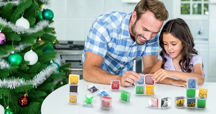 KALENDARZ ADWENTOWY 24 GRY LOGICZNE 3D ŁAMIGŁÓWKI MINI GRY ZABAKI KRATYWNE