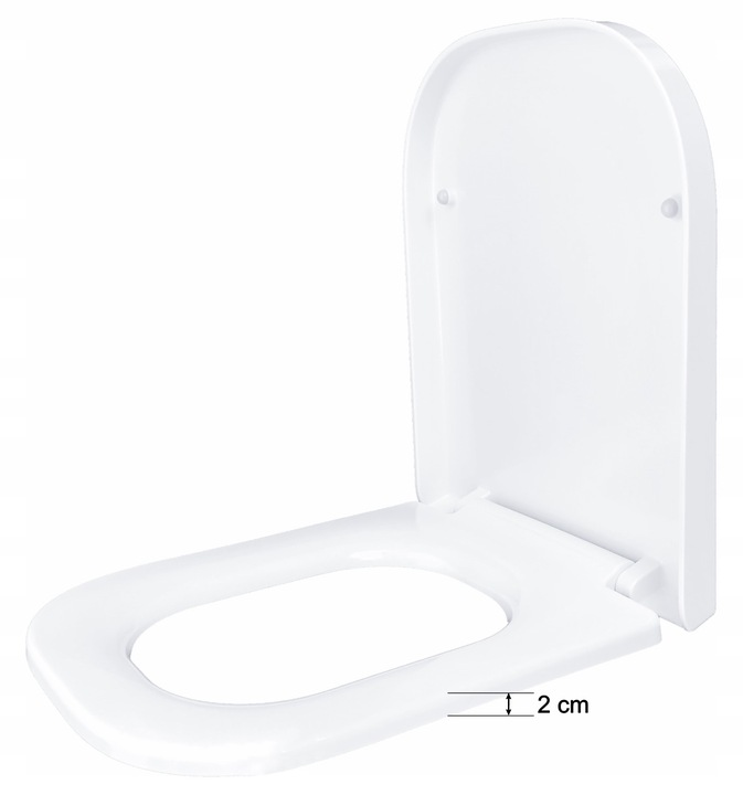 Deska sedesowa wolnoopadająca wypinana do ROCA GAP duroplast WC zawiasy met