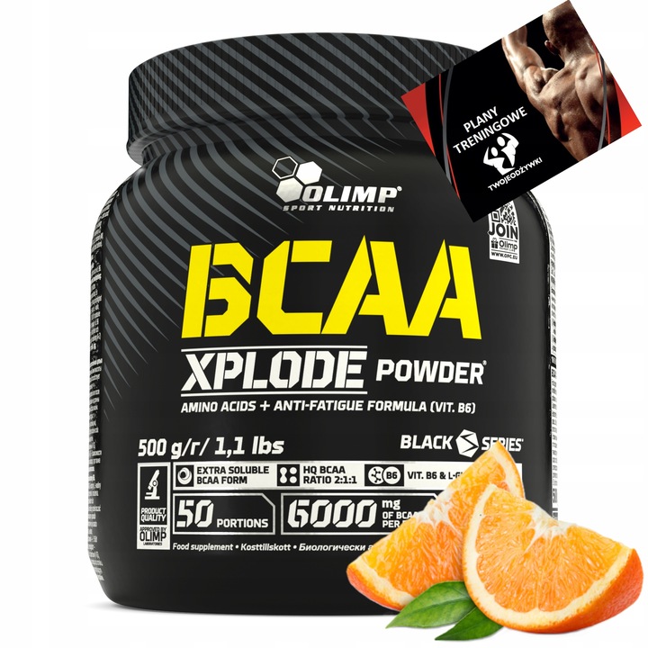 Olimp BCAA Xplode Powder 500g smak pomarańczowy