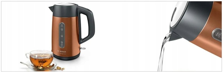 Czajnik elektryczny Bosch TWK4P439 2400 W 1,7 l żółty/złoty