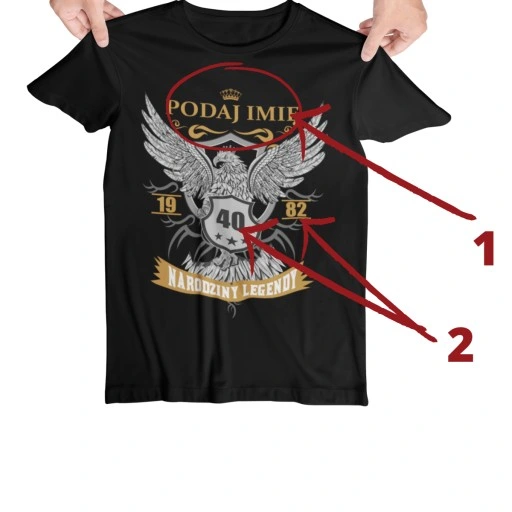 PREZENT NA URODZINY 16-99 DOWOLNY ROK + IMIĘ ORYGINALNA Koszulka Orzeł
