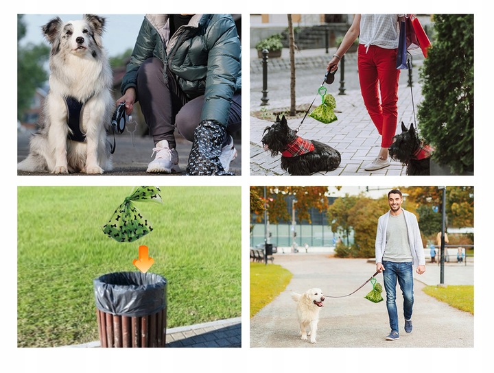 WORKI BIODEGRADOWALNE Woreczki na psie odchody BIO 360 szt.+ etui ZAPACHOWE