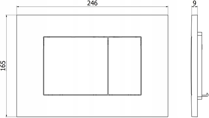 MEXEN TEX 02 PRZYCISK SPŁUKUJĄCY DO STELAŻA WC CZARNY MATOWY