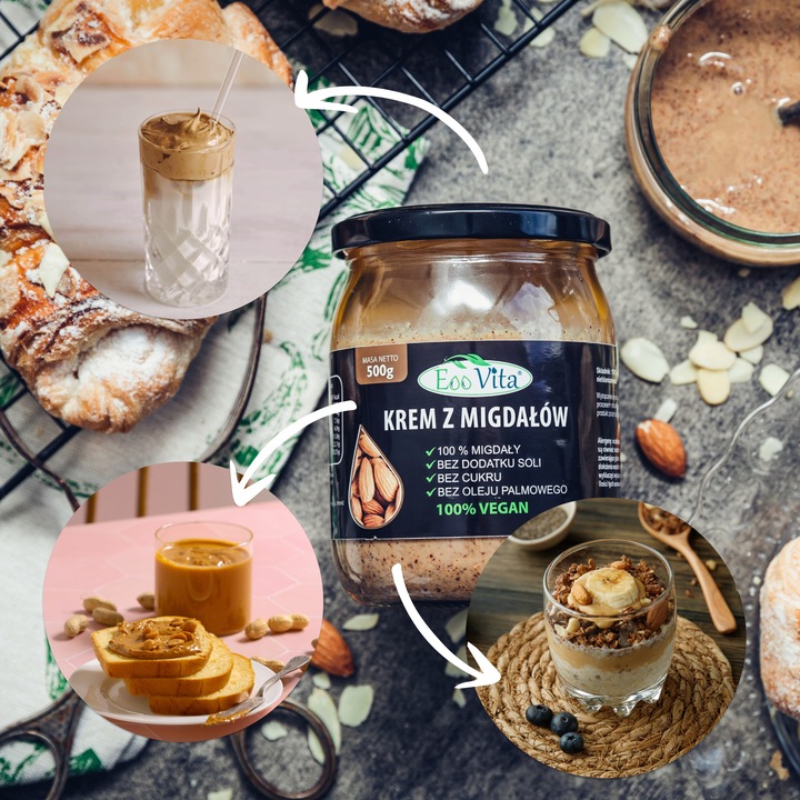 Pasta masło z migdałów migdałowe 500g