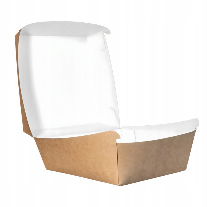 Opakowanie na Hamburgera Pudełko Burger Box Kraft Duże 150x150x80mm 100szt