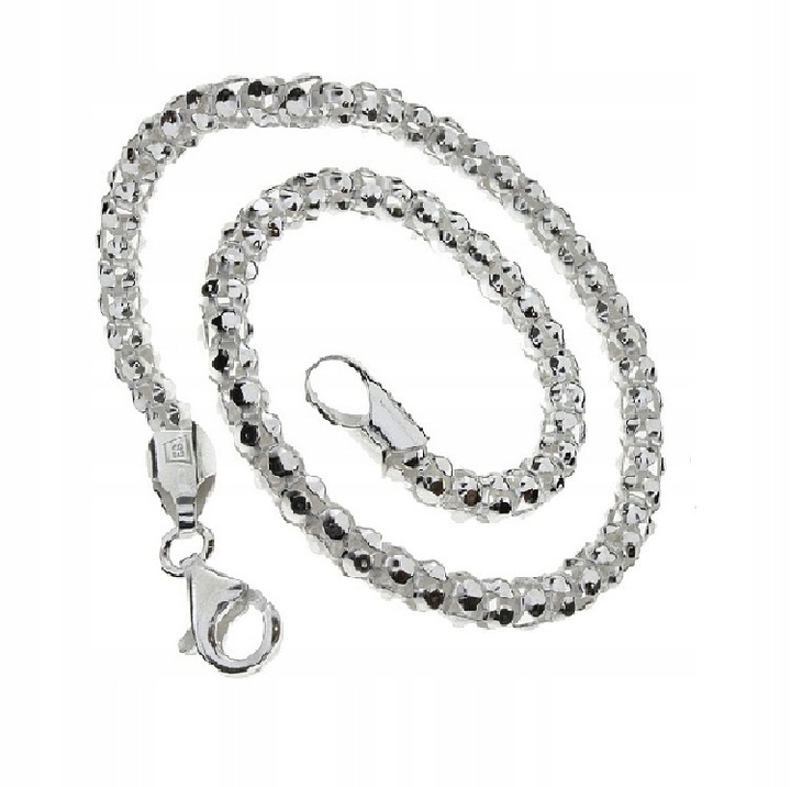 OX6-50 Łańcuszek ozdobny popcorn 3,8 SREBRO pr.925