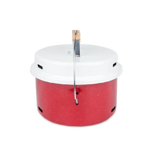 Grill emaliowany czerwony nakrap. Emalco |Barbeque