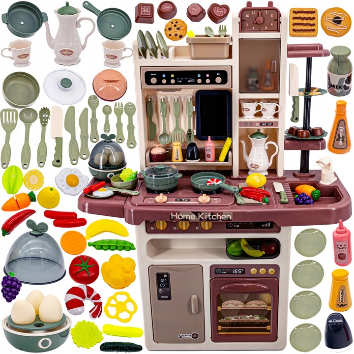 Kuchenka dla Dzieci Kuchnia Zabawkowa MAŁY KUCHARZ Dźwięk PARA Światło LED