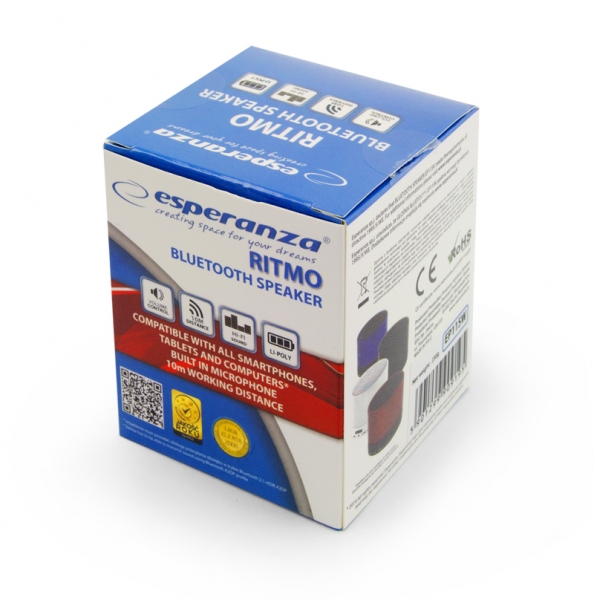 GŁOŚNIK BT FM RITMO CZARNY ESPERANZA EP115K