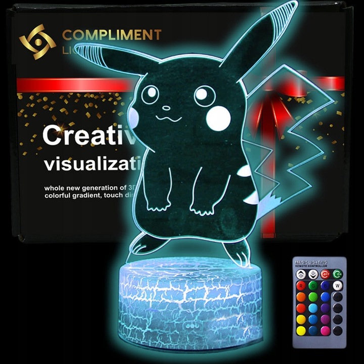 Lampka 3D nocna led usb Pikachu Statuetka