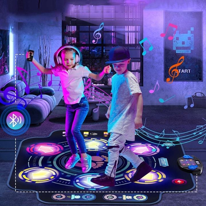 MUZYCZNA MATA DO TAŃCA DLA DZIECI MUZYKA GRA BLUETOOTH 5 TRYBA 9 POZIOM