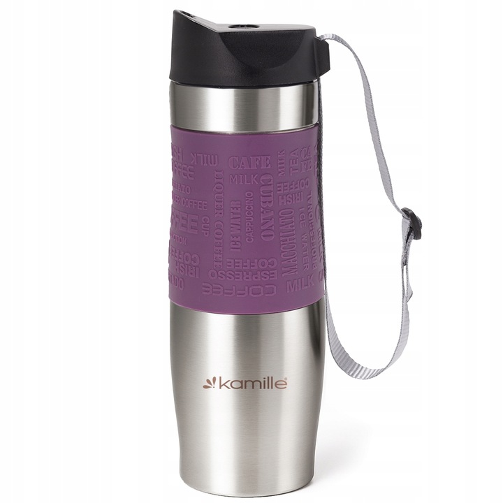 KUBEK TERMICZNY do kawy herbaty TERMOS BUTELKA bidon KAMILLE 480ml