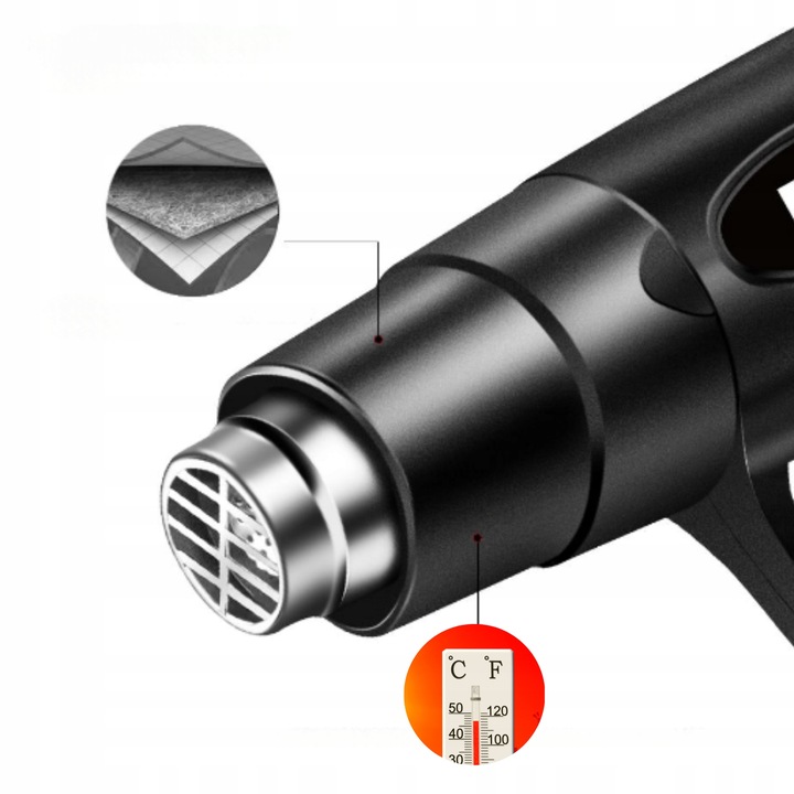 OPALARKA ELEKTRYCZNA MOCNA DMUCHAWA 2000W 2 BIEGI REGULACJA TEMPERATURY