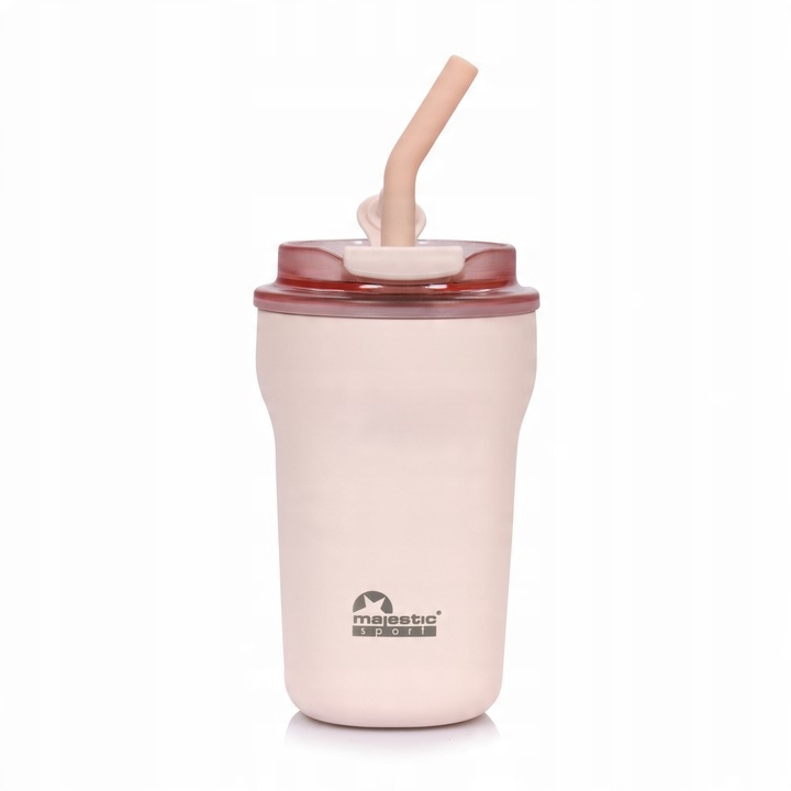 Kubek Termiczny Ze Słomką Majestic Sport Hoody 420 ml Różowy
