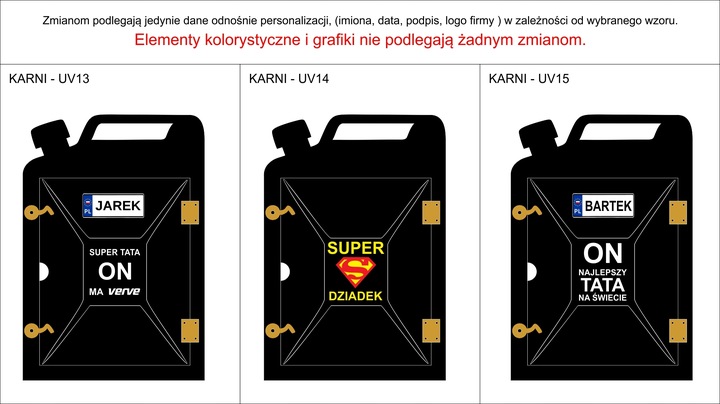 BAREK KANISTER 18 20 30 40 50 60 URODZINY NADRUK