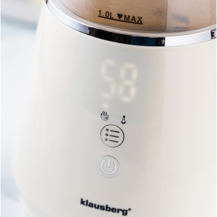 Czajnik elektryczny szklany LED 1L programy temperatury Panel Dotykowy LED