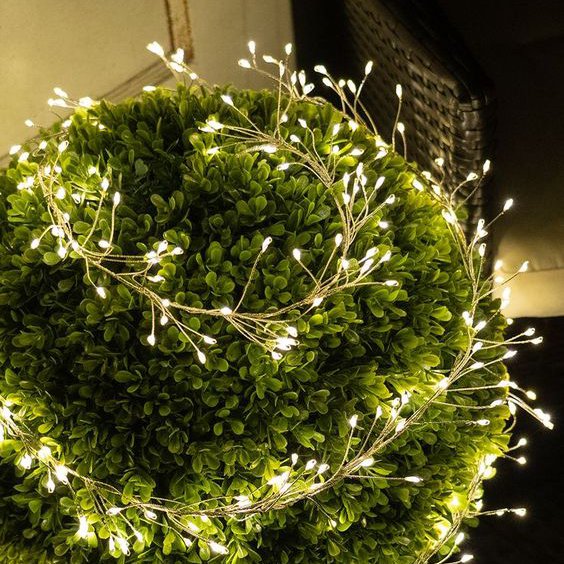 LAMPKI CHOINKOWE 300LED 6m CLUSTER RYŻ - Lampki Drucik BIAŁE CIEPŁE -GĘSTE