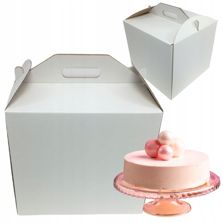 PUDEŁKO NA TORT CIASTO OPAKOWANIE 30x30x28 GRUBY MOCNY KARTON 5 SZTUK