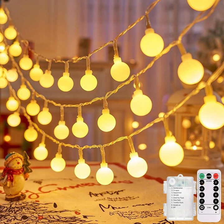 13M 100LED Lampki Świąteczne Światełka Choinkowe Ciepłe Zewnętrzne Blask