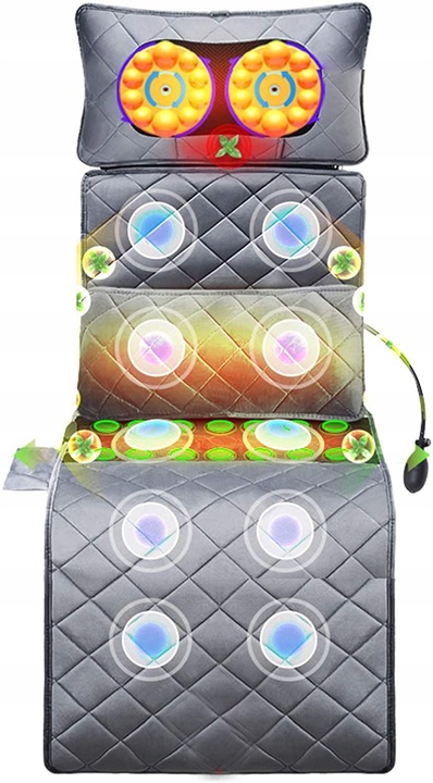 Materac masujący mata masująca shiatsu nefrytowy grzanie Gateway do masażu