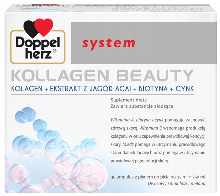 Doppelherz system KOLLAGEN BEAUTY kolagen ampułki 30 ampułek