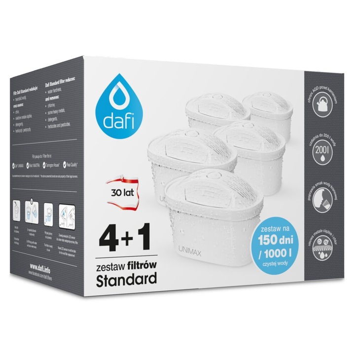Filtr wkład filtrujący Dafi Unimax Standard Oryginalny do dzbanka 10 szt.