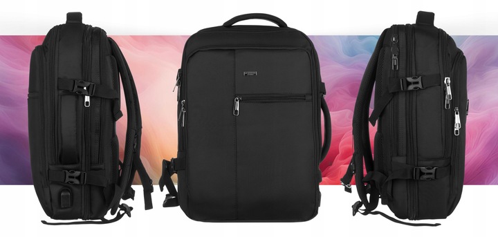 Plecak podróżny turystyczny wielofunkcyjny port USB Peterson bagaż kabinowy