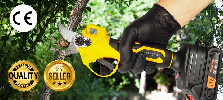 SEKATOR AKUMULATOROWY ELEKTRYCZNY NOŻYCE SEKATOR OGRODOWY MOCNY 2x 24V