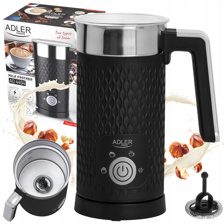 SPIENIACZ ELEKTRYCZNY DO MLEKA PODGRZEWACZ 2w1 Cappuccino Latte 4 Funkcje