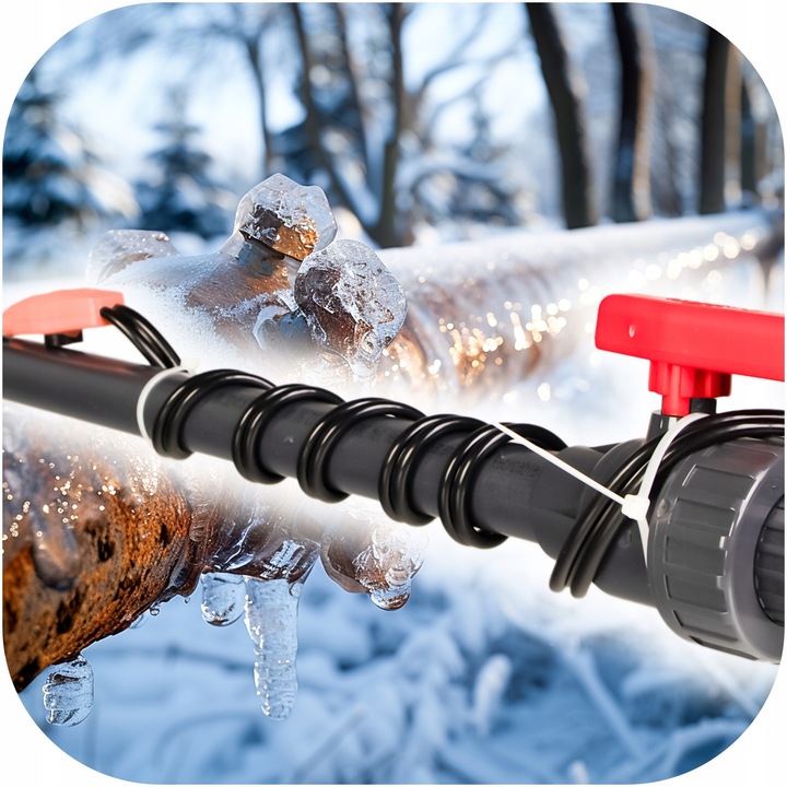 KABEL GRZEWCZY Z TERMOSTATEM DO INSTALACJI UPRAW SZKLARNI LICZNIKÓW 3,8M