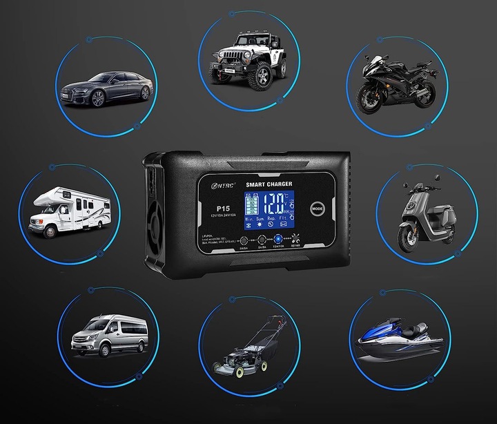 PROSTOWNIK DO AKUMULATORA AUTOMATYCZNY SMART 12/24V ŁADOWARKA