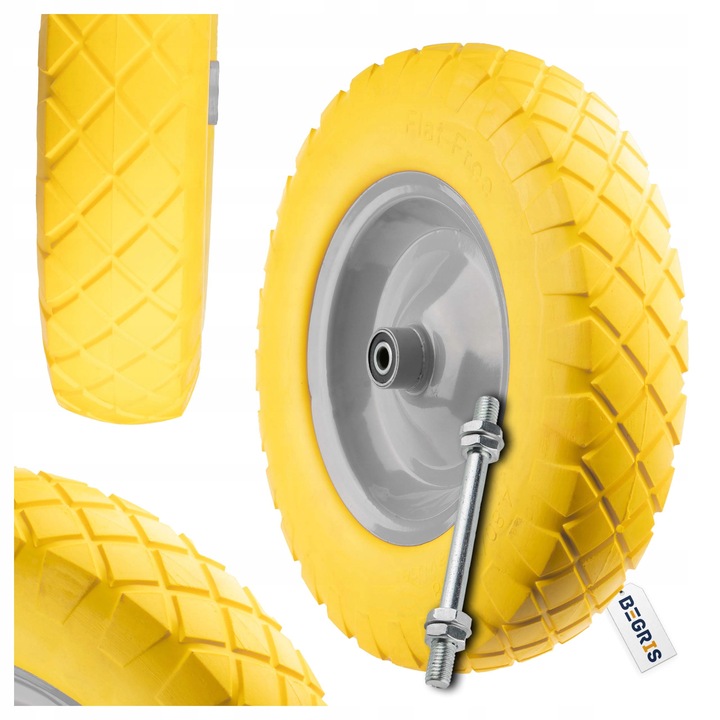 KÓŁKO DO TACZKI KOŁO DO TACZKI PEŁNE Koło do taczki Bezdętkowe 4.00-8 PU