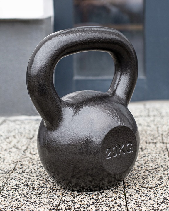 KETTLEBELL ODWAŻNIK DO ĆWICZEŃ KETTLE HANTLA HANTEL ŻELIWNY FITNESS 24KG