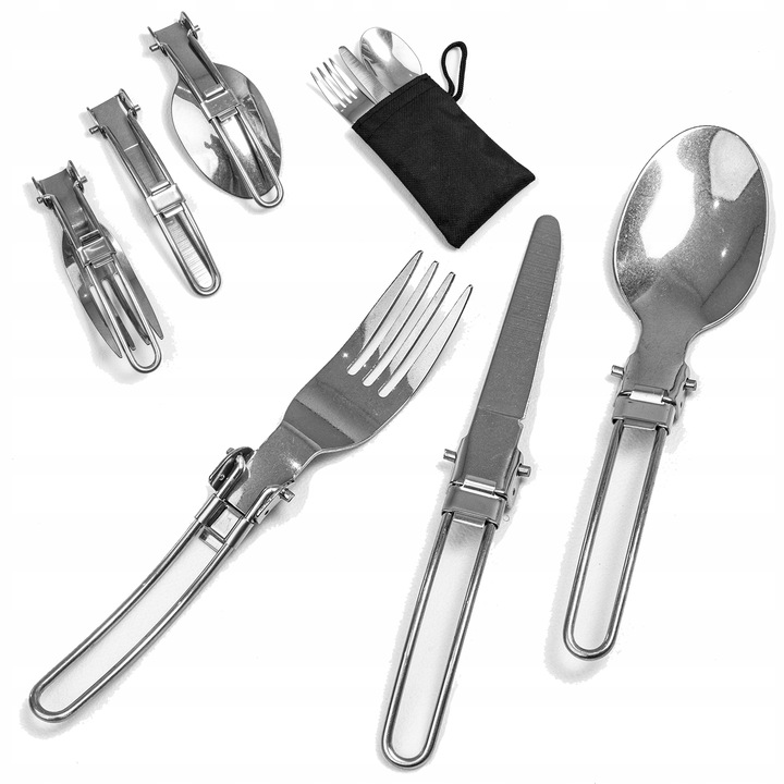 SZTUĆCE TURYSTYCZNE KEMPINGOWE NIEZBĘDNIK POD NAMIOT BIWAK SKŁADANE