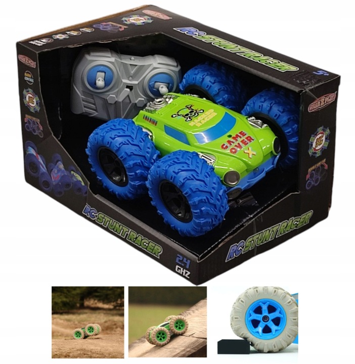 SAMOCHÓD ZDALNIE STEROWANY 2,4Ghz OBROTOW AUTO 360 RC STUNT RACER PREZENT