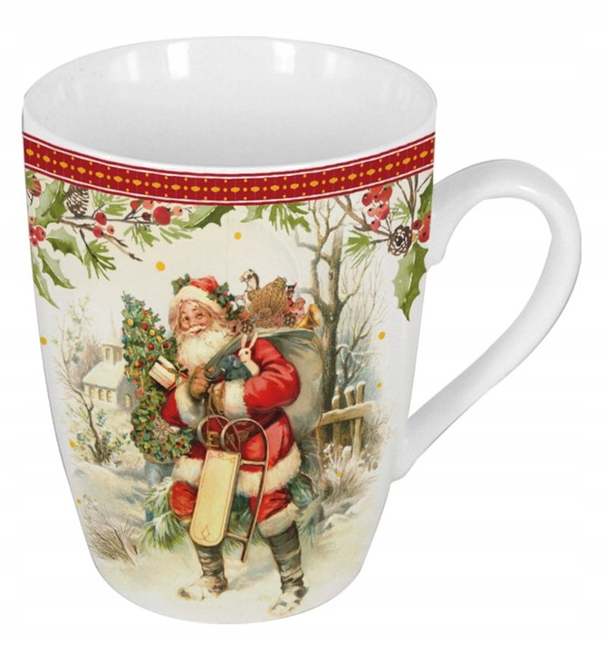 2x Kubek świąteczny 360 ml Boże Narodzenie Mikołaj Zestaw