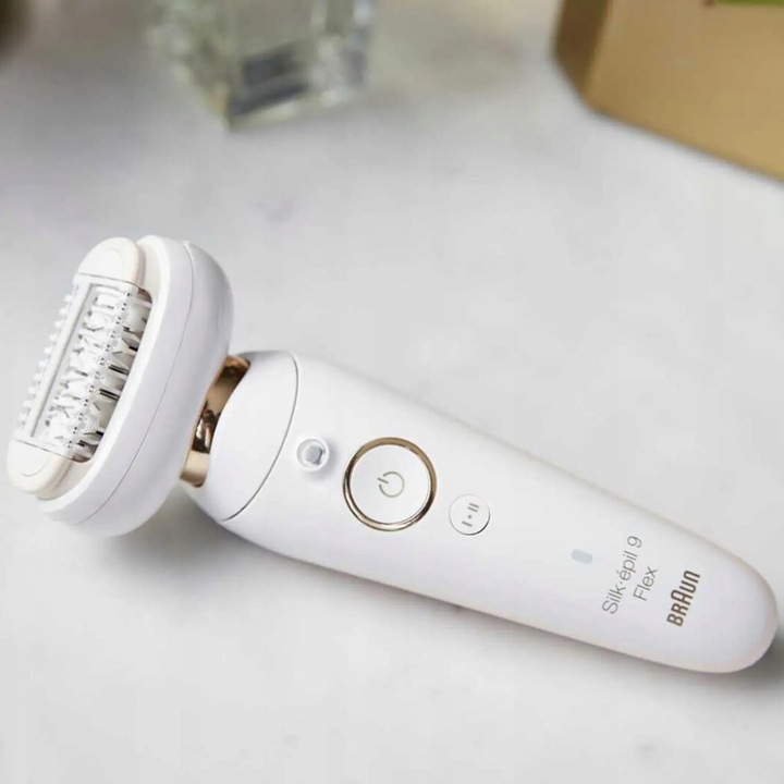 DEPILATOR BRAUN SILK-epil 9 FLEX RUCHOMA GŁOWICA 3D + 3 NASADKI + ETUI