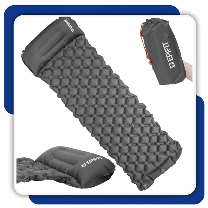 Materac Samopompujący Jednoosobowy Pojedynczy do Spania Pod Namiot 190x60cm